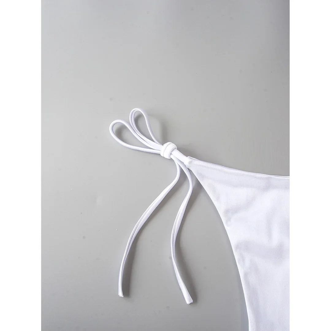 Sexy 13 colori Halter Satin Bikini brasiliano Donna Costumi da bagno Costume da bagno femminile Bikini a due pezzi Bagnante Costume da bagno Swim V4966