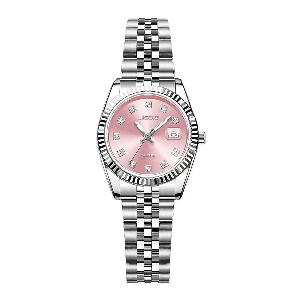 LIEBIG orologi da polso al quarzo eleganti di lusso delle migliori marche orologi automatici di moda per le donne orologio con cinturino in acciaio inossidabile Reloj Mujer
