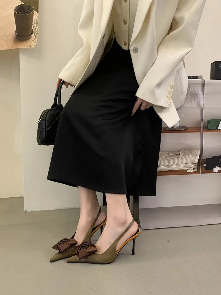 Aneikeh Summer Street Style Elegant Sexy Flower Designer Pointed Toe High Heels Women Shallow Fashion Pumps Banquet Dress Shoes