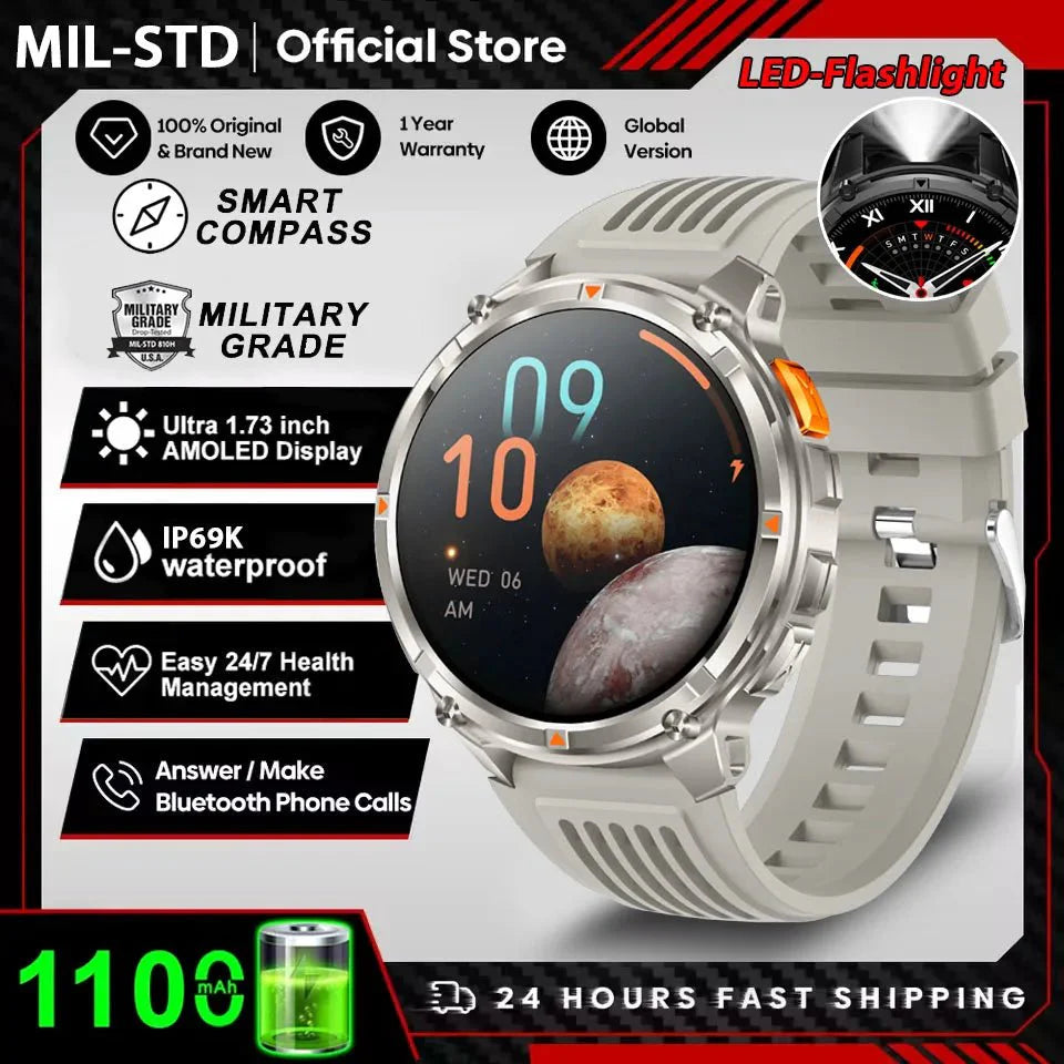 Nuovo T-Rex3 Ultra 1100mAh Batteria Smart Watch GPS Track Bussola IP69K Impermeabile Sport tracker All'aperto Militare Smartwatch