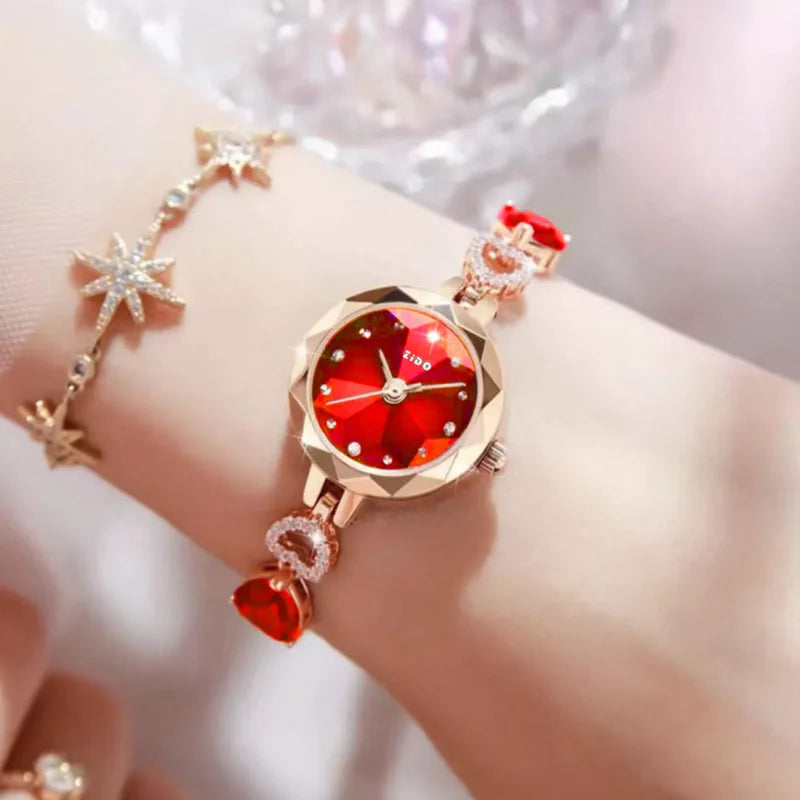 UTHAI L92 Orologio da donna di marca, orologio al quarzo da donna impermeabile con diamanti intarsiati in cristallo, di lusso, alla moda e di alta qualità.