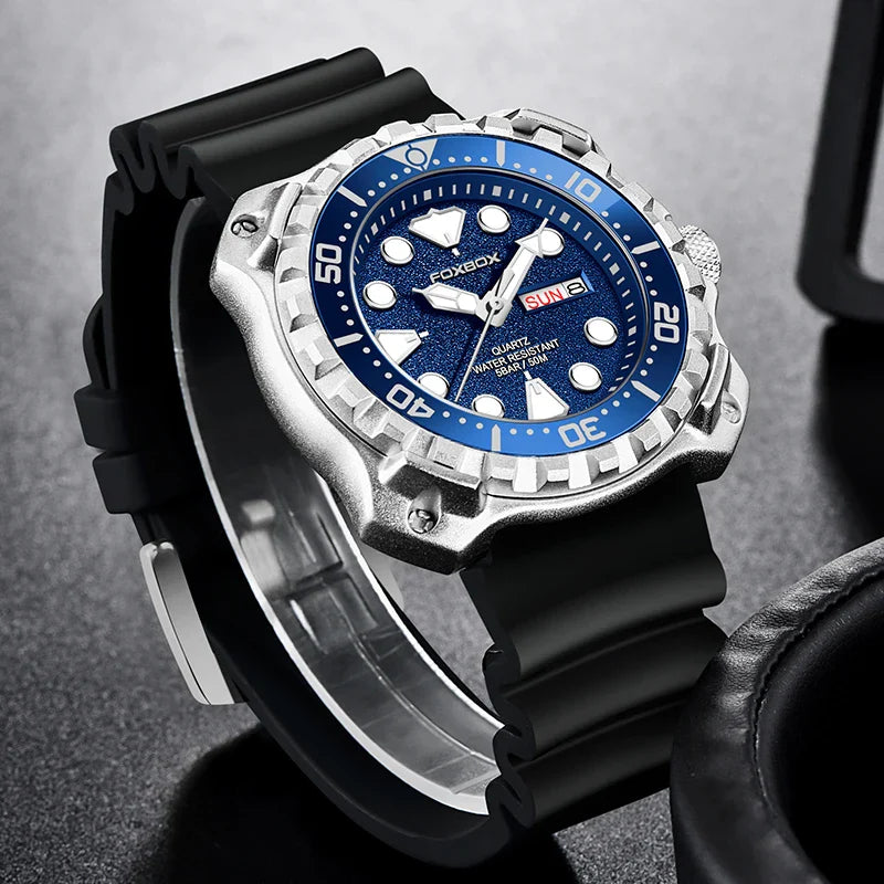Orologio da uomo LIGE 2026 alla moda, orologio sportivo di lusso con quadrante grande, impermeabile, luminoso, al quarzo, con datario, per uomo, marca Foxbox