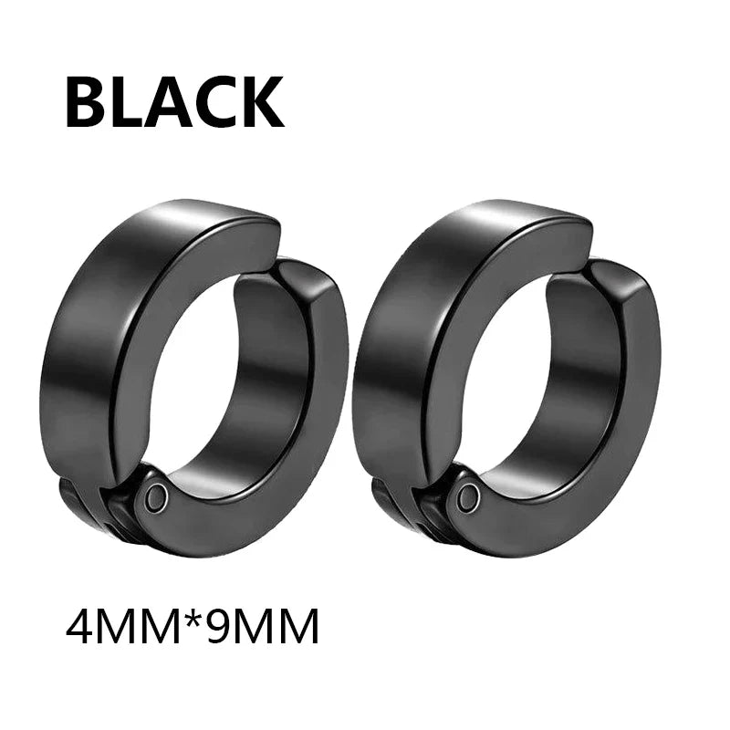 1/16 paia di orecchini a bottone magnetici da uomo in acciaio inossidabile con croce Non penetrante orecchini a cerchio Unisex CZ Magnet Clip on Earring