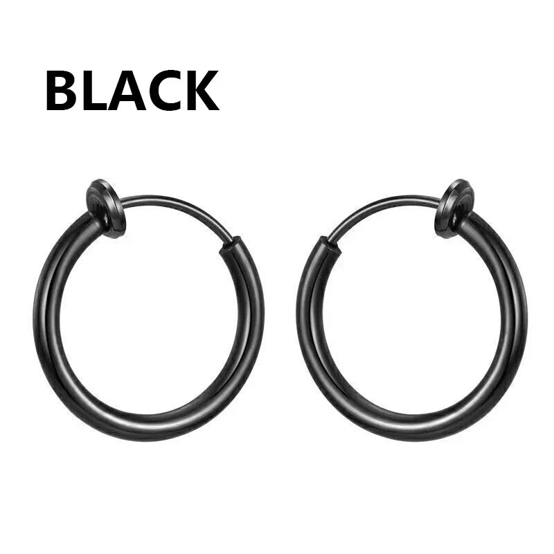 1/16 paia di orecchini a bottone magnetici da uomo in acciaio inossidabile con croce Non penetrante orecchini a cerchio Unisex CZ Magnet Clip on Earring