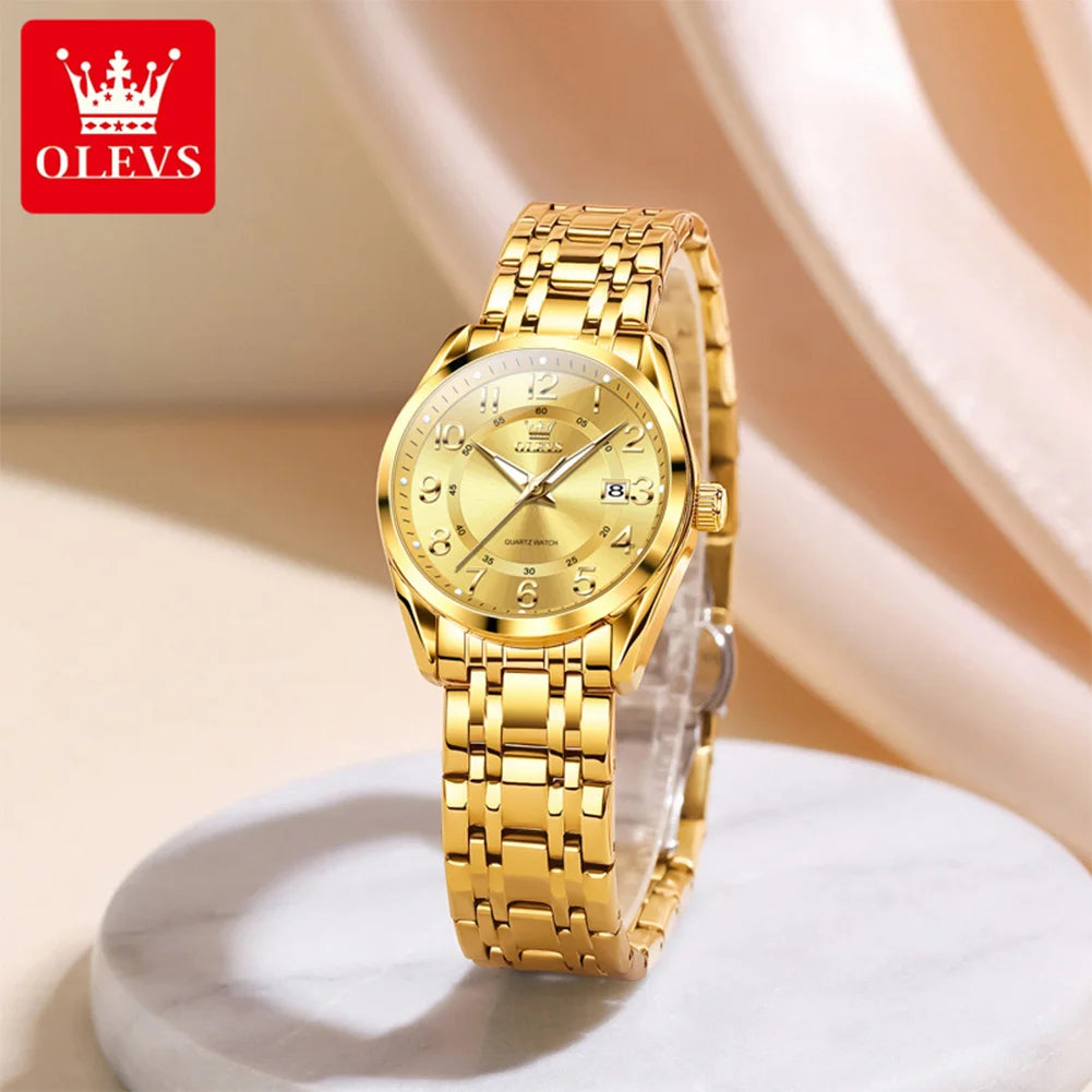 OLEVS 3666 Orologi da Donna Originali al Quarzo Impermeabili Luminosi Regalo per Donna Cronografo con Data Reloj Mujer