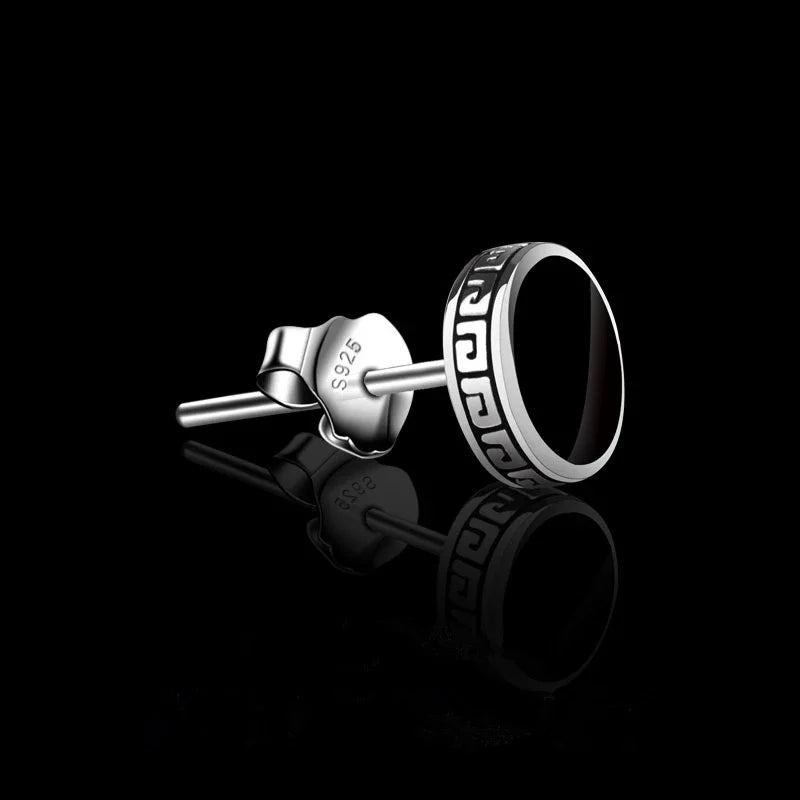 Lihong Orecchini in argento 925 personalizzati Orecchini singoli da uomo Gioielli hip-hop punk di strada