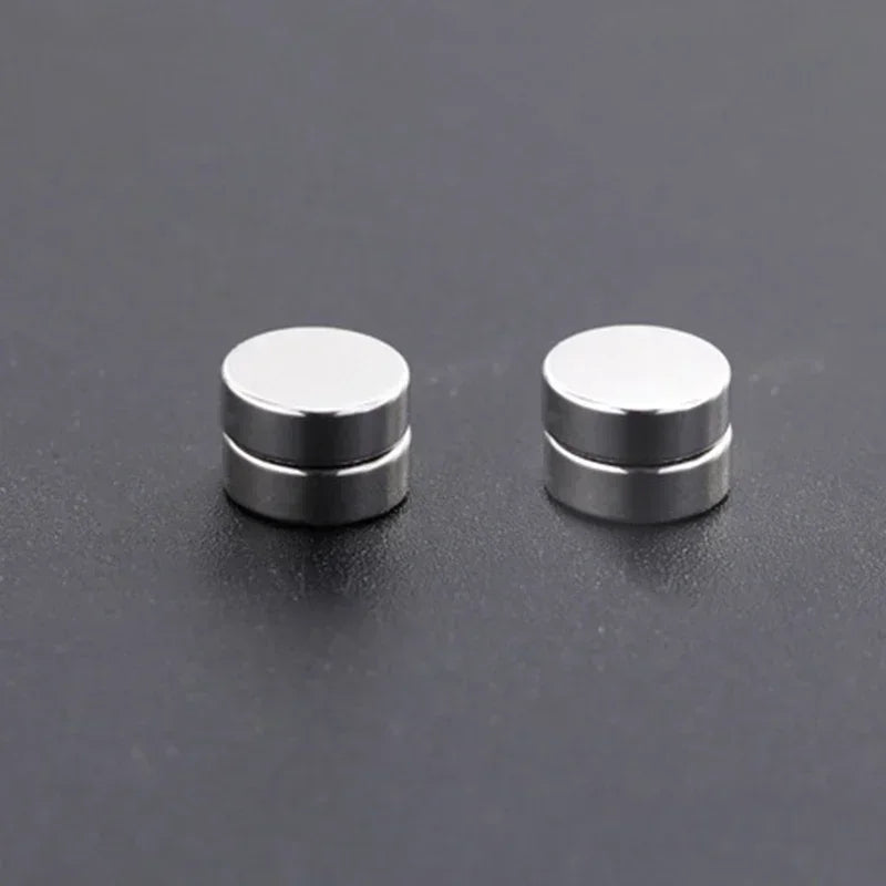 1/3 paia di orecchini magnetici per uomo e donna, magnete CZ nero, orecchino a clip non penetrante, orecchino a magnete rotondo senza piercing