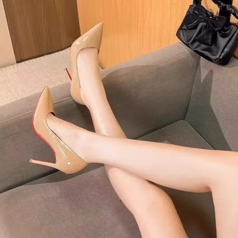 Sexy Black High Heels for Ladies Elegant woman heels 2025 trend Stiletto Pointed Toe Shoes Women Nightclub Prom Party Shoes