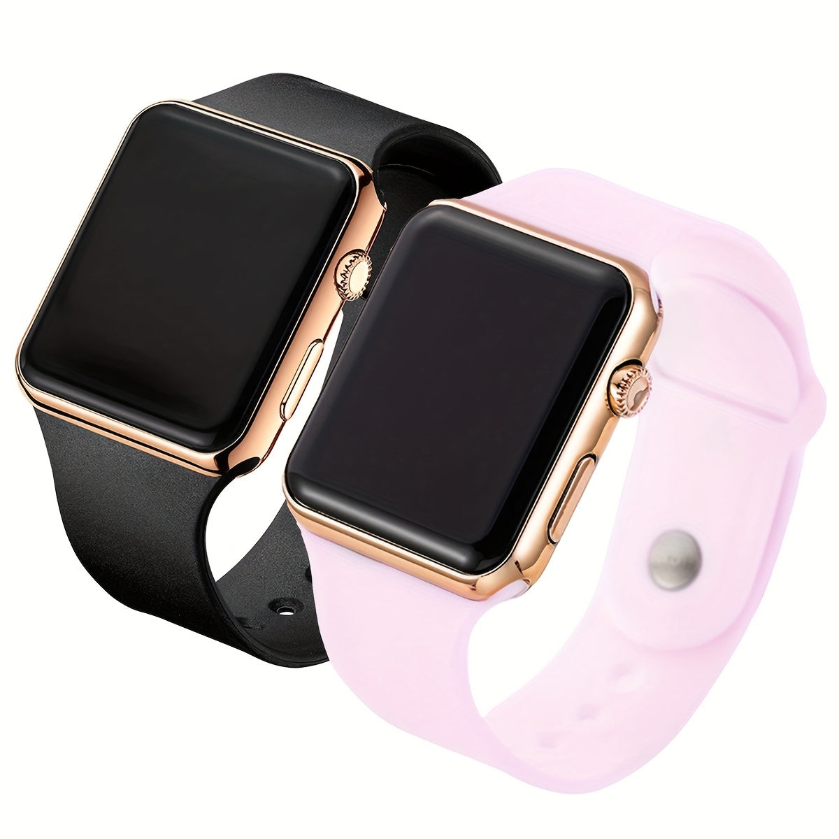 2 pezzi orologio per coppie display a LED orologio elettronico sportivo orologio da polso digitale in silicone per donna uomo regalo di San Valentino per lei