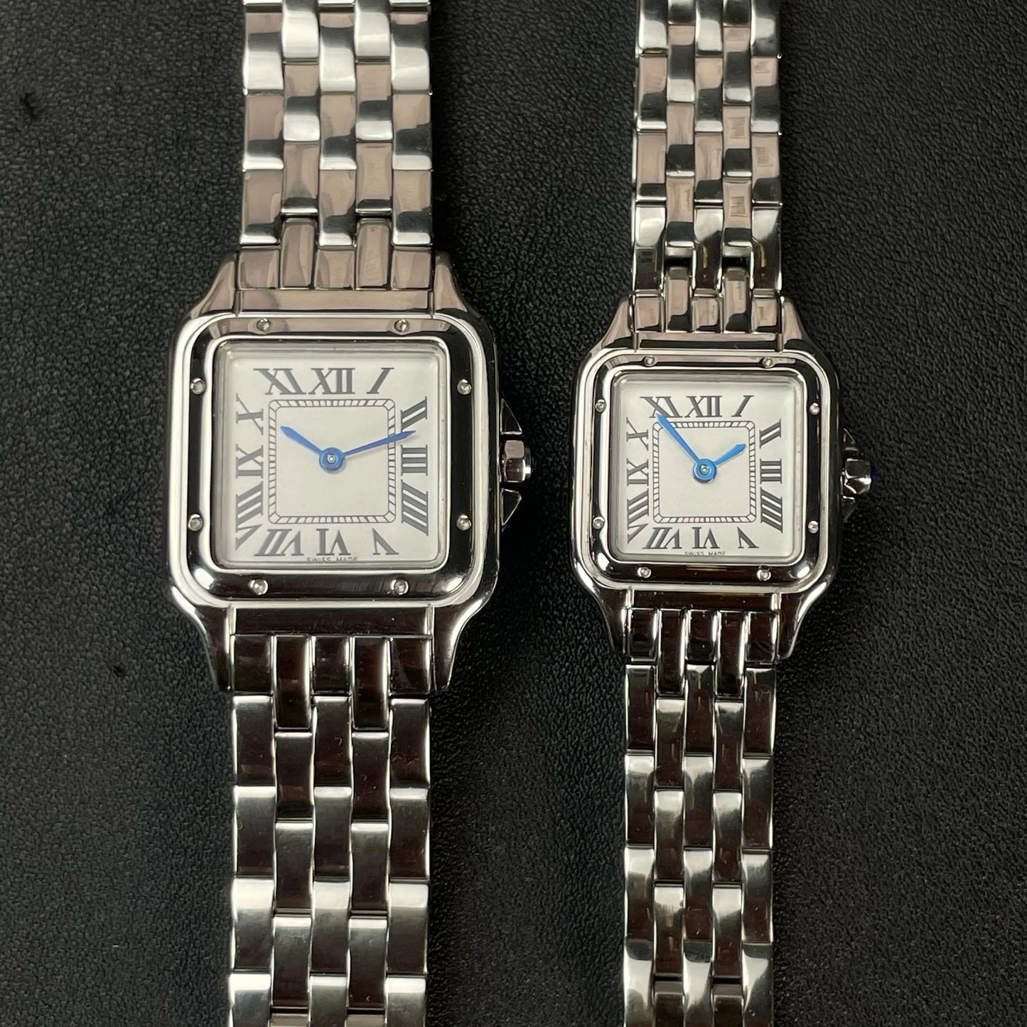 Classico orologio al quarzo quadrato retrò con numeri romani, orologio da coppia, orologio da uomo e da donna di lusso, regalo alla moda in acciaio inossidabile