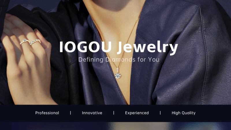 IOGOU 3mm/4mm/5mm/6.5mm/8mm/9mm/10mm/11mm Certificato D VVS1 Moissanite Orecchini con perno 925 Orecchini in argento per le donne Uomini Gioielli