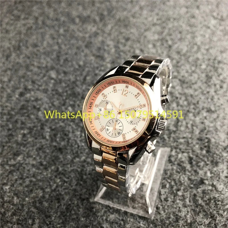 Nuovi orologi da polso da donna in acciaio inossidabile, orologi al quarzo da donna, orologi eleganti da donna di marca di lusso, orologi da donna