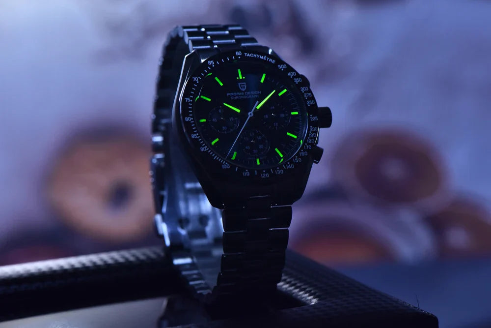 Nuovo Orologio da Uomo PAGANI DESIGN Golden Moon 2026, Orologio al Quarzo di Lusso, Cronografo Sportivo, Vetro Zaffiro AR, Impermeabile, Regalo
