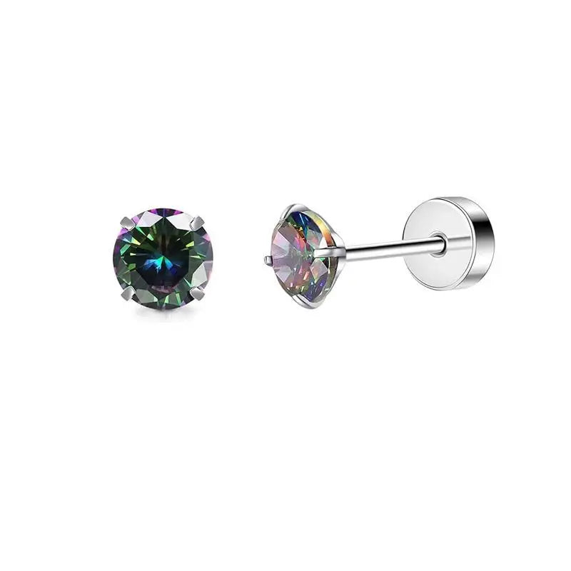 2 pz/set In Acciaio Inox Cuore Luna Earbone Della Vite Della Vite Della Sfera Orecchini con perno per Le Donne di Modo Dell'orecchio Trago Cartilagine Body Piercing
