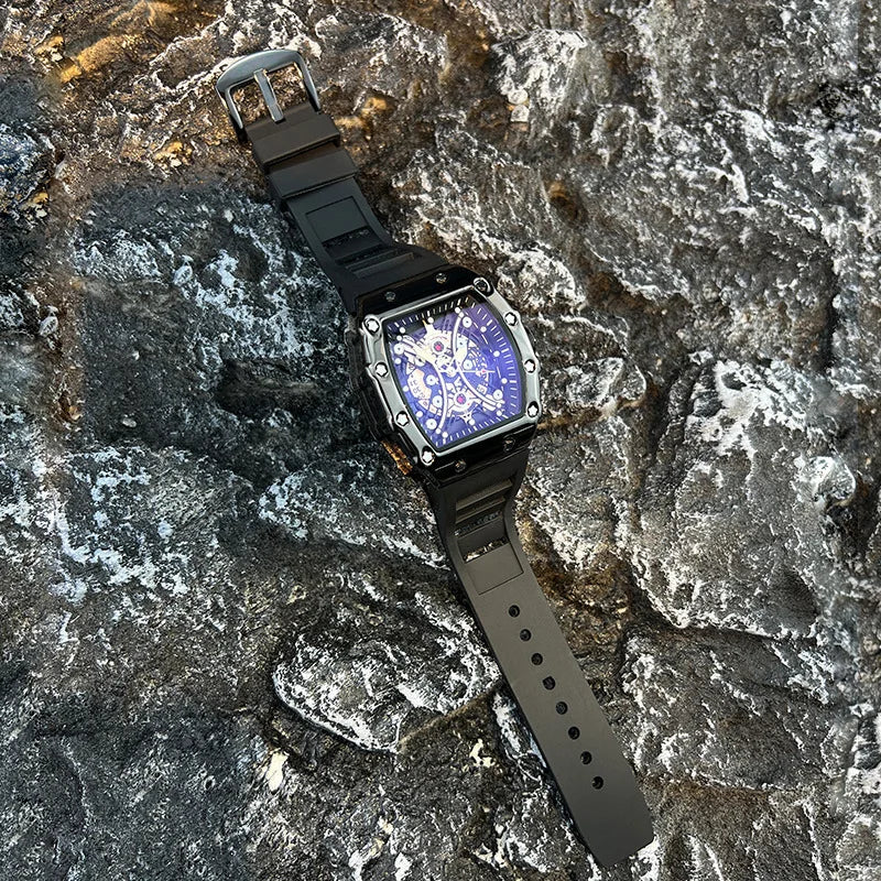 Orologio da uomo leggero marchio di lusso quadrante barile di vino orologio sportivo alla moda con bagliore notturno orologio calendario Reloj L146