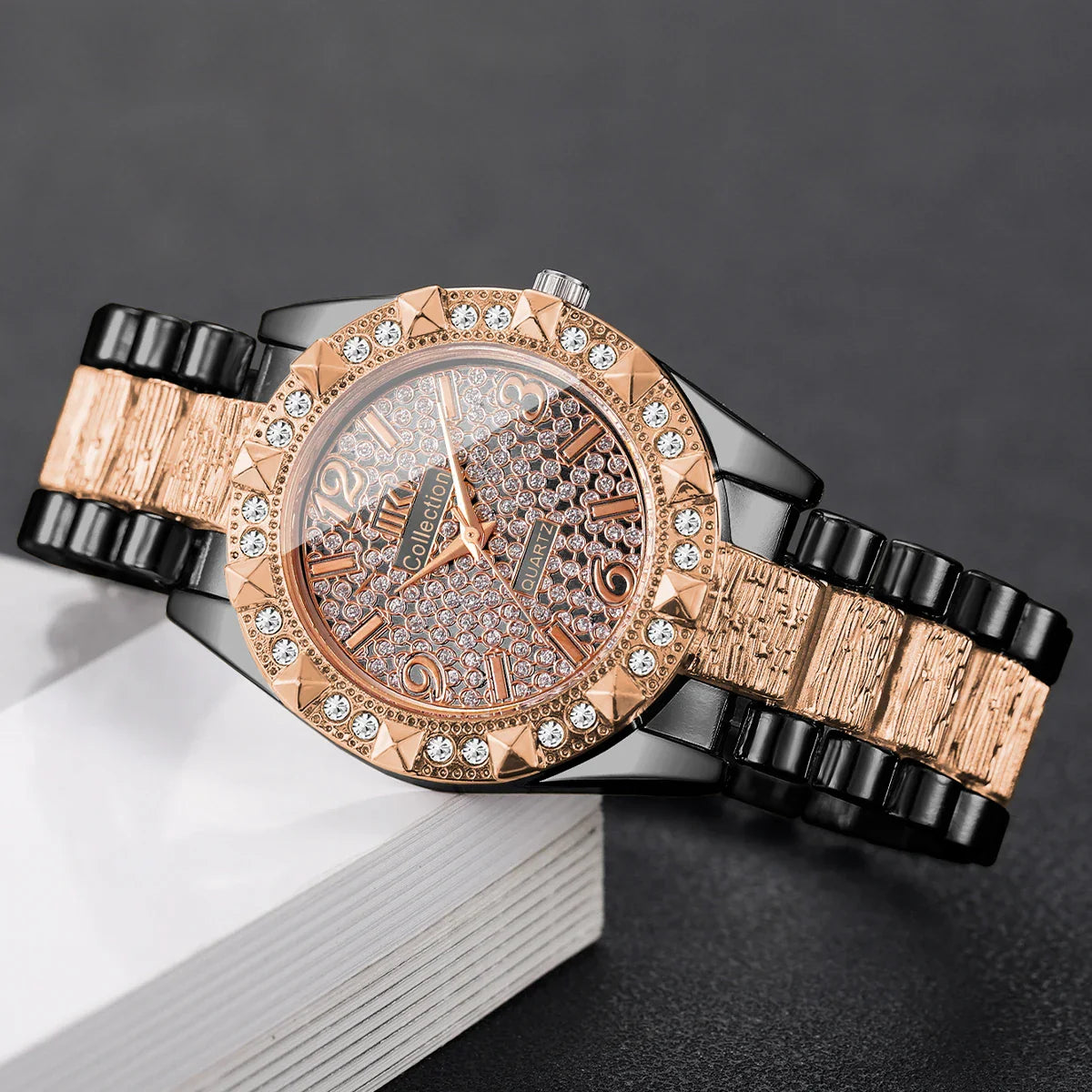 Orologi da donna con diamanti di lusso Orologio da polso al quarzo da donna con quadrante arabo alla moda Reloj Mujer Orologio da ragazza regalo (senza scatola)
