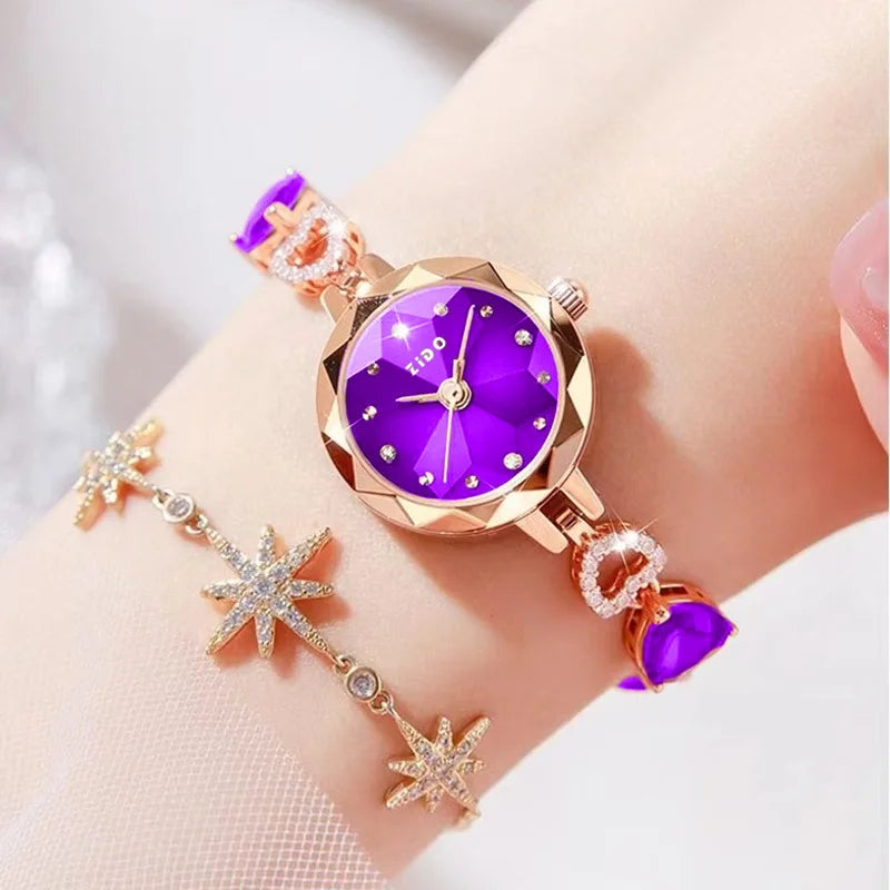 UTHAI L92 Orologio da donna di marca, orologio al quarzo da donna impermeabile con diamanti intarsiati in cristallo, di lusso, alla moda e di alta qualità.