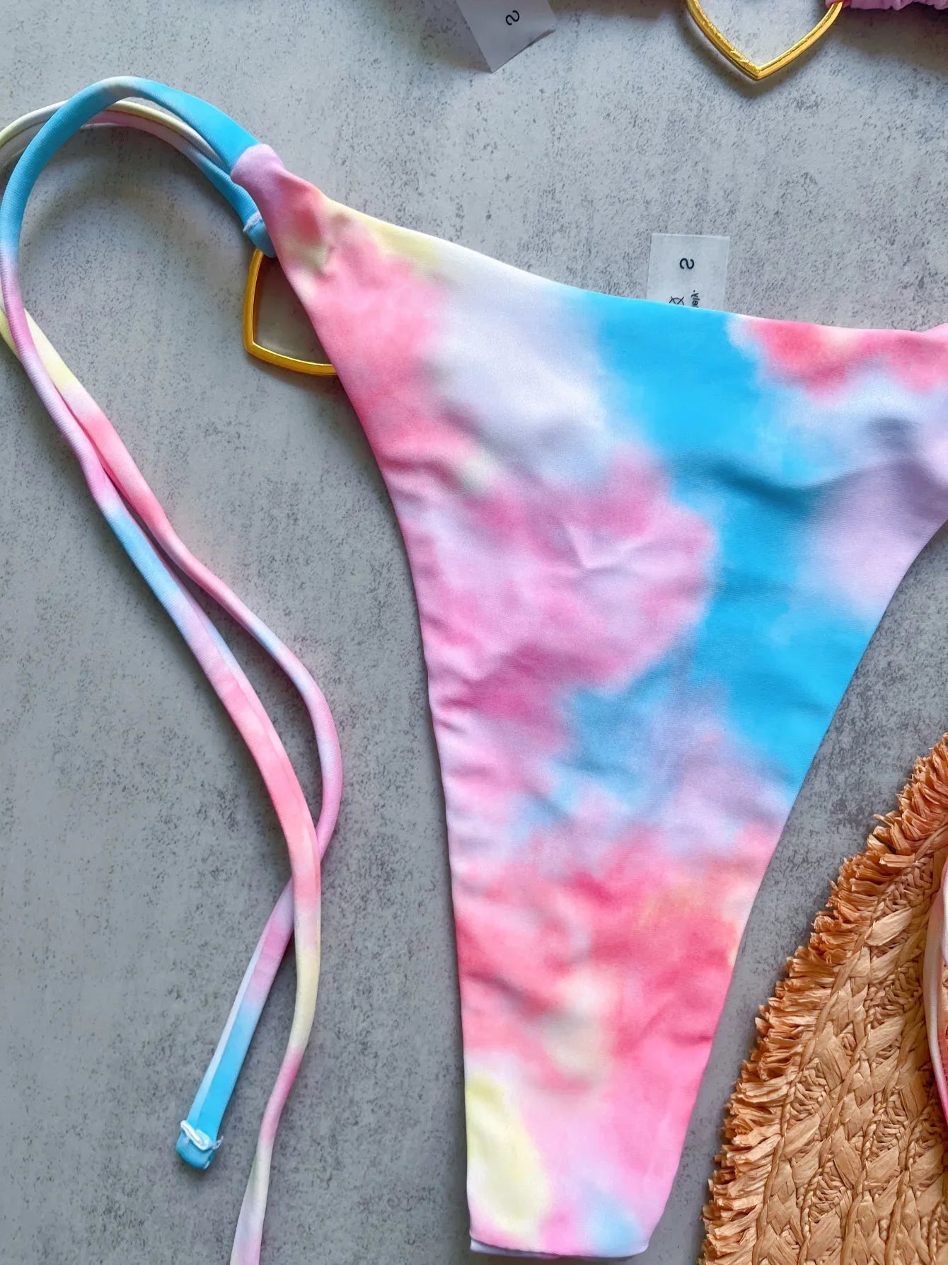 Costume da bagno bikini sexy da donna a tinta unita, due pezzi, rosso