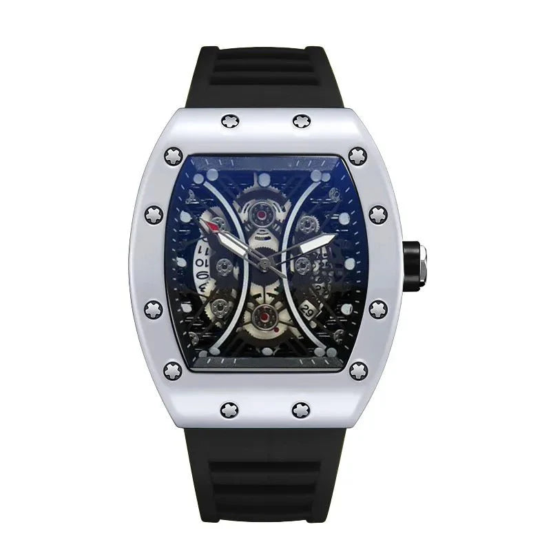 Orologio da uomo leggero marchio di lusso quadrante barile di vino orologio sportivo alla moda con bagliore notturno orologio calendario Reloj L146