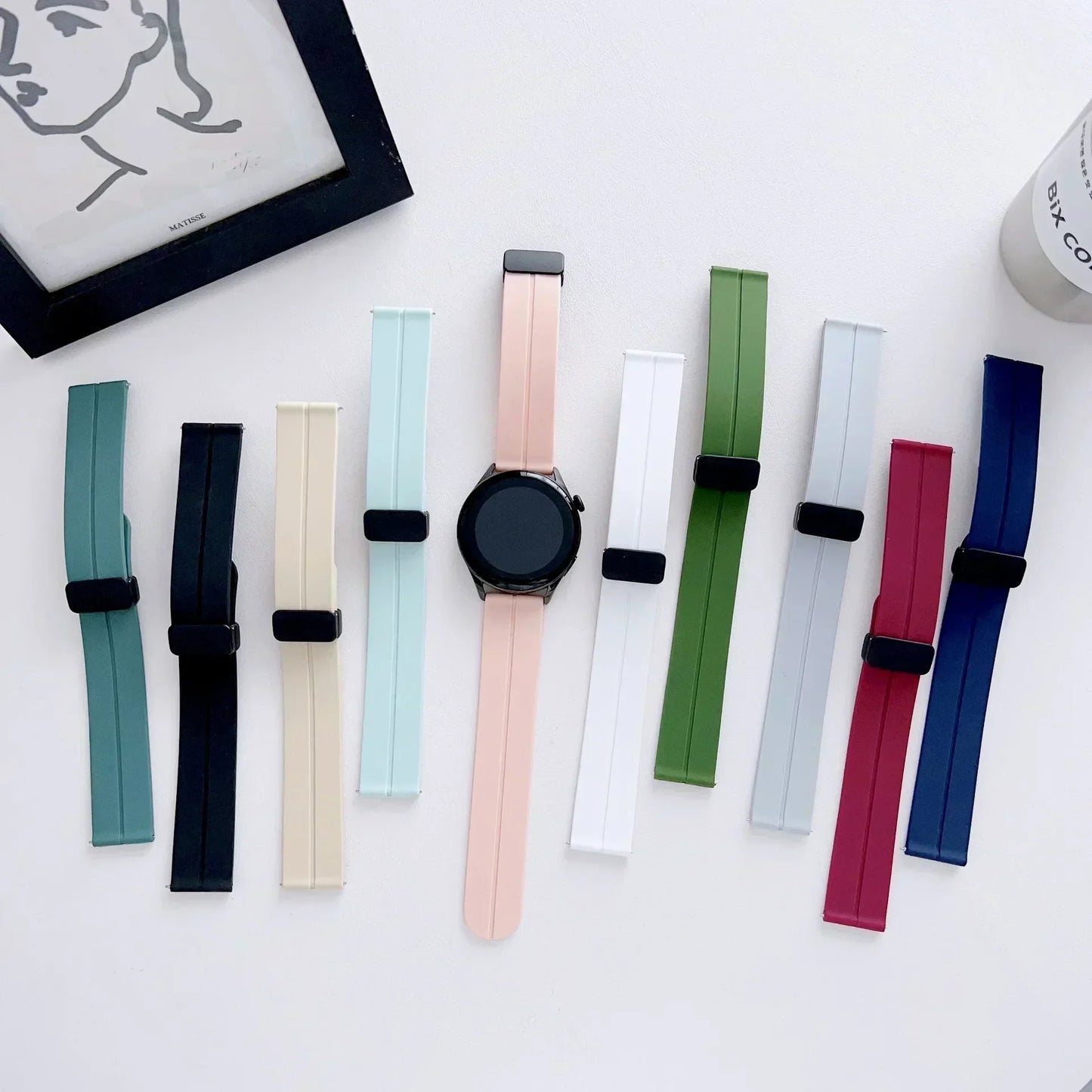 22mm 20mm cinturino magnetico in silicone per Omega X Swatch Joint MoonSwatch cinturino per Xiaomi Watch S4 S3 S2 S1/Huawei GT6Pro GT6 5 4 46
