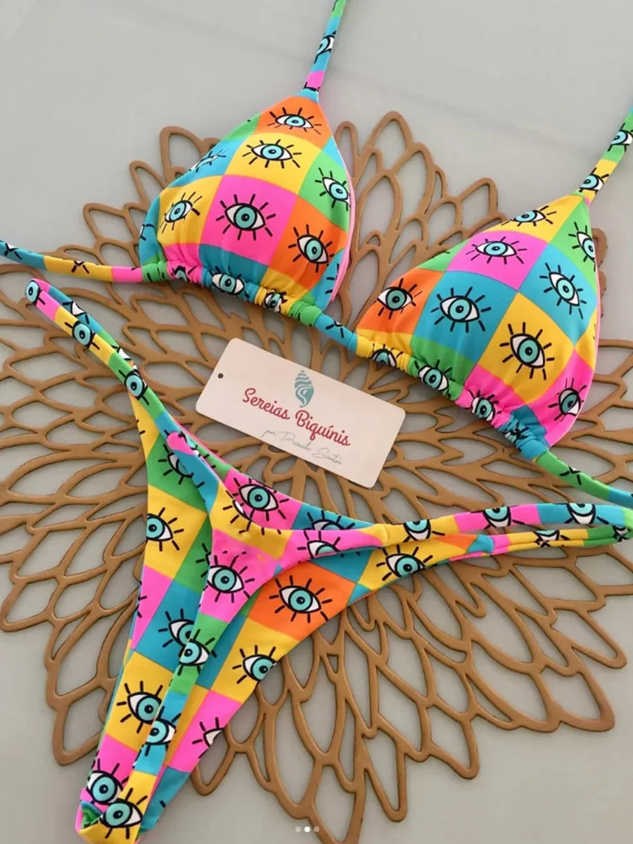 Micro Bikini 2026 Costume da bagno donna Nuovo costume da bagno sexy Halter Bikini Set brasiliano Biquini Perizoma femminile Beachwear Party Wear