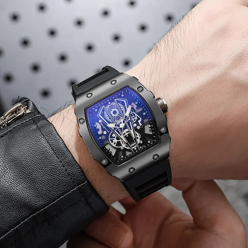 1/2PCS Casual cinturino in silicone orologi sportivi da uomo di lusso quadrante grande orologio al quarzo da uomo Reloj Hombre (senza scatola)