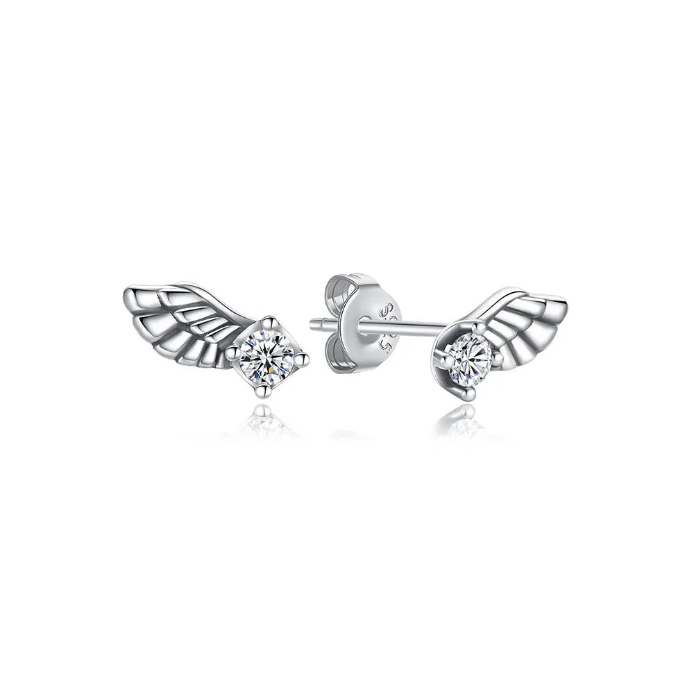 Orecchini Originali in Argento Sterling 925, Modello 2026, a Perno e a Cerchio con Cristalli, per Donna, in Oro Rosa, con Corona, Cuore, Infinito, Ape, Gioielli