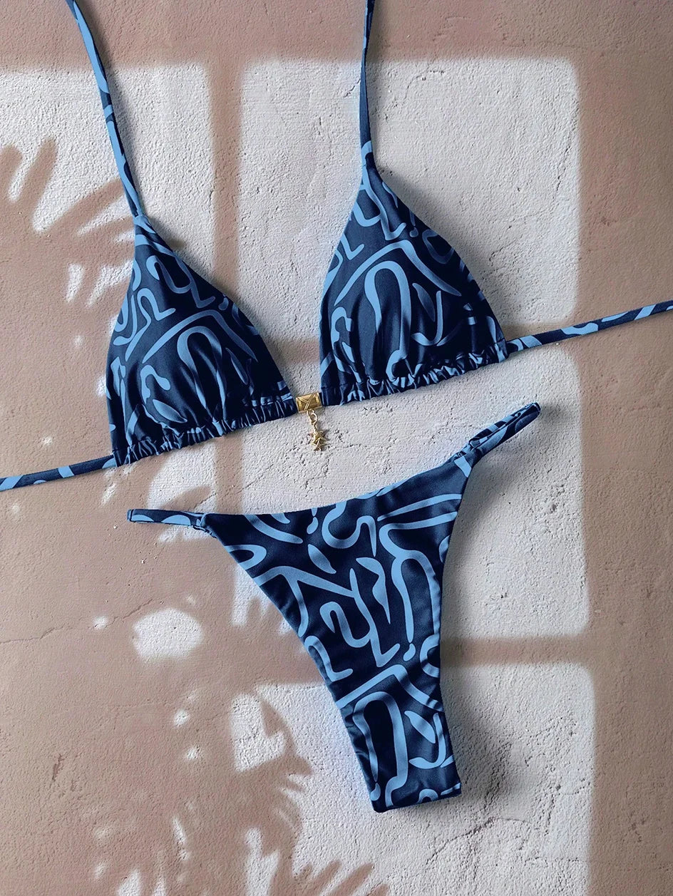 Sexy Leopardo Push Up Bikini Costumi da bagno a due pezzi 2026 Micro Bikini Set Costume da bagno donna Abbigliamento da spiaggia Perizoma Costumi da bagno per donna