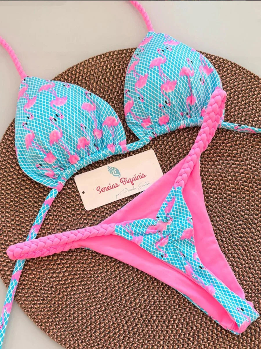 Micro Bikini 2026 Costume da bagno donna Nuovo costume da bagno sexy Halter Bikini Set brasiliano Biquini Perizoma femminile Beachwear Party Wear