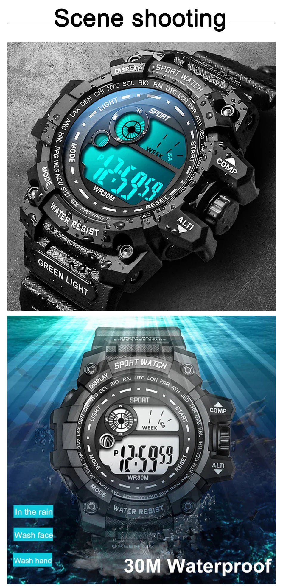 Nuovi uomini LED orologi digitali luminosi moda Sport orologi impermeabili per uomo data esercito orologio militare Relogio Masculino