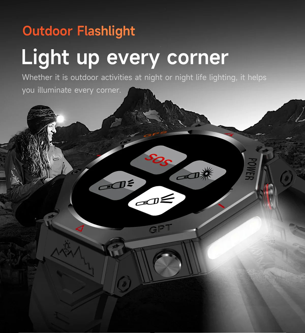 T-Rex 3 Grado Ultra Militare GPS Astuto Della Vigilanza 10ATM Bussola Impermeabile Altimetro Barometrico AMOLED Uomini HD Chiamata Sport Smartwatch