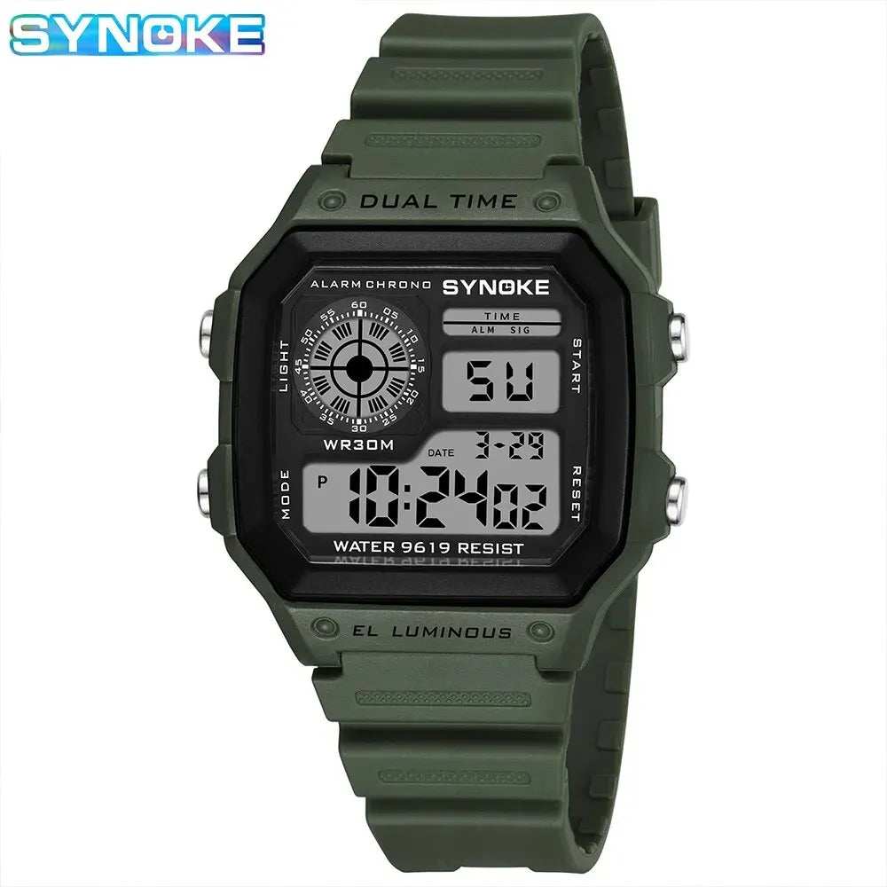 SYNOKE Military Digital Watches Men Sports cronografo luminoso impermeabile maschile orologi da polso elettronici Relogio Masculino