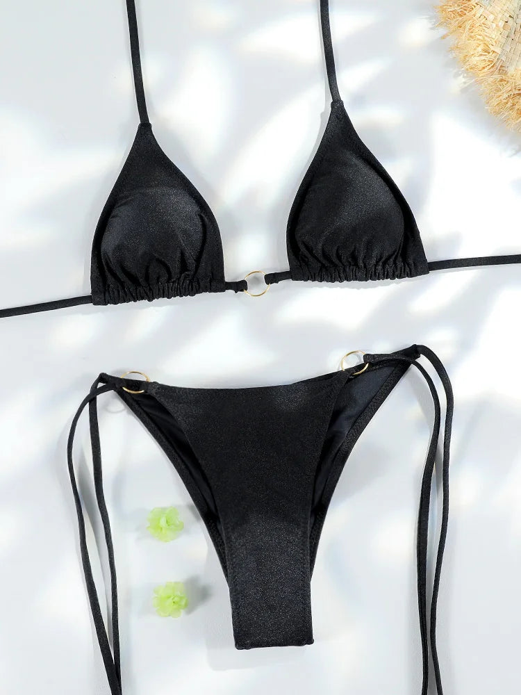 Miyouj Nuovi Bikini Stampati Costumi da bagno Donna Costume da bagno sexy Fasciatura Bikini Set 2024 Beachwear String Costumi da bagno Micro Biquinis