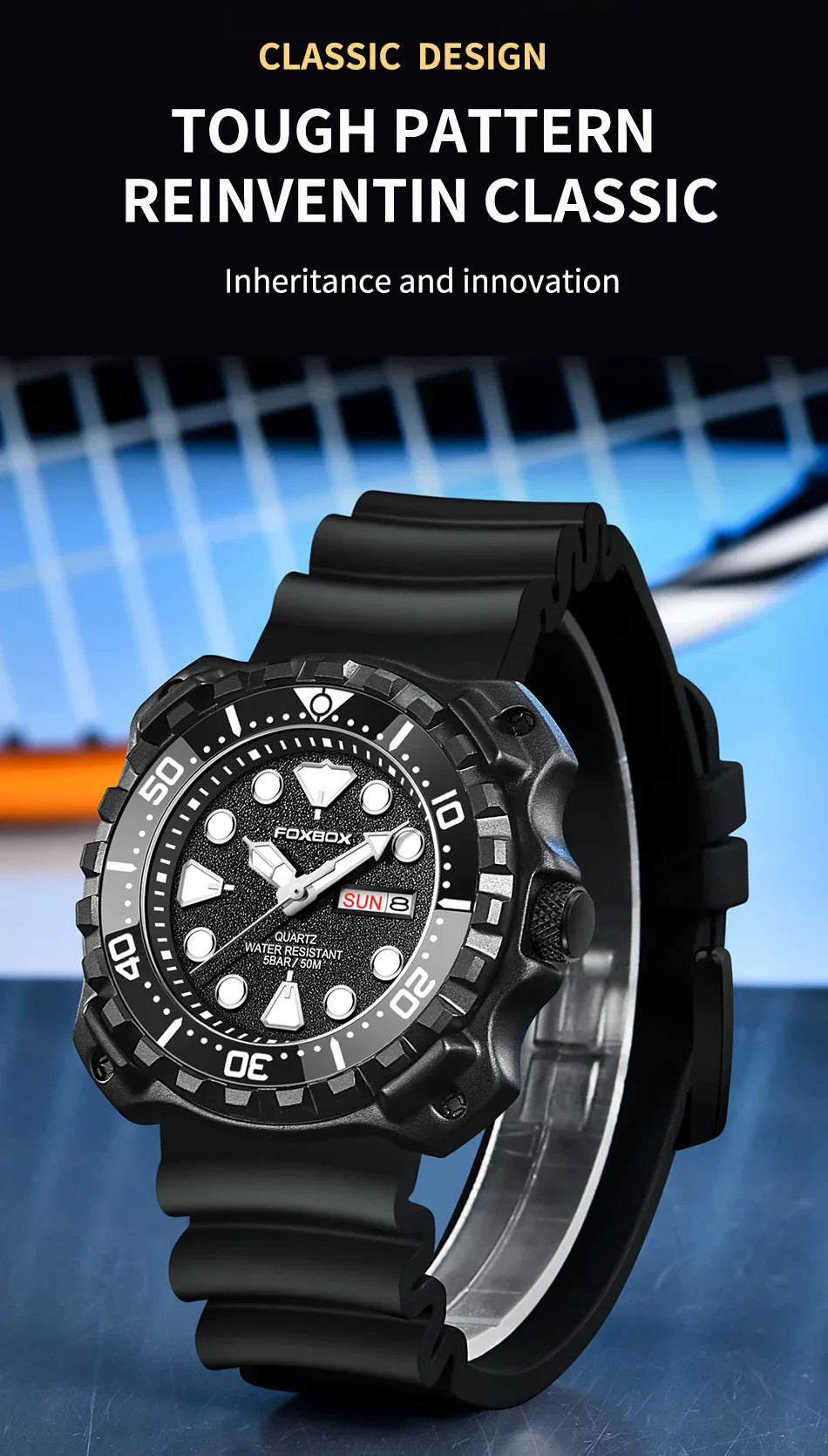 Orologio da uomo LIGE 2026 alla moda, orologio sportivo di lusso con quadrante grande, impermeabile, luminoso, al quarzo, con datario, per uomo, marca Foxbox