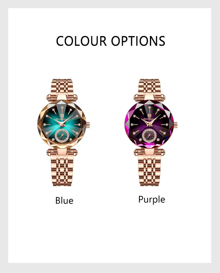 POEDAGAR Orologi al quarzo da donna eleganti di lusso Orologio impermeabile in acciaio inossidabile per donna Orologio da polso da donna alla moda casual reloj