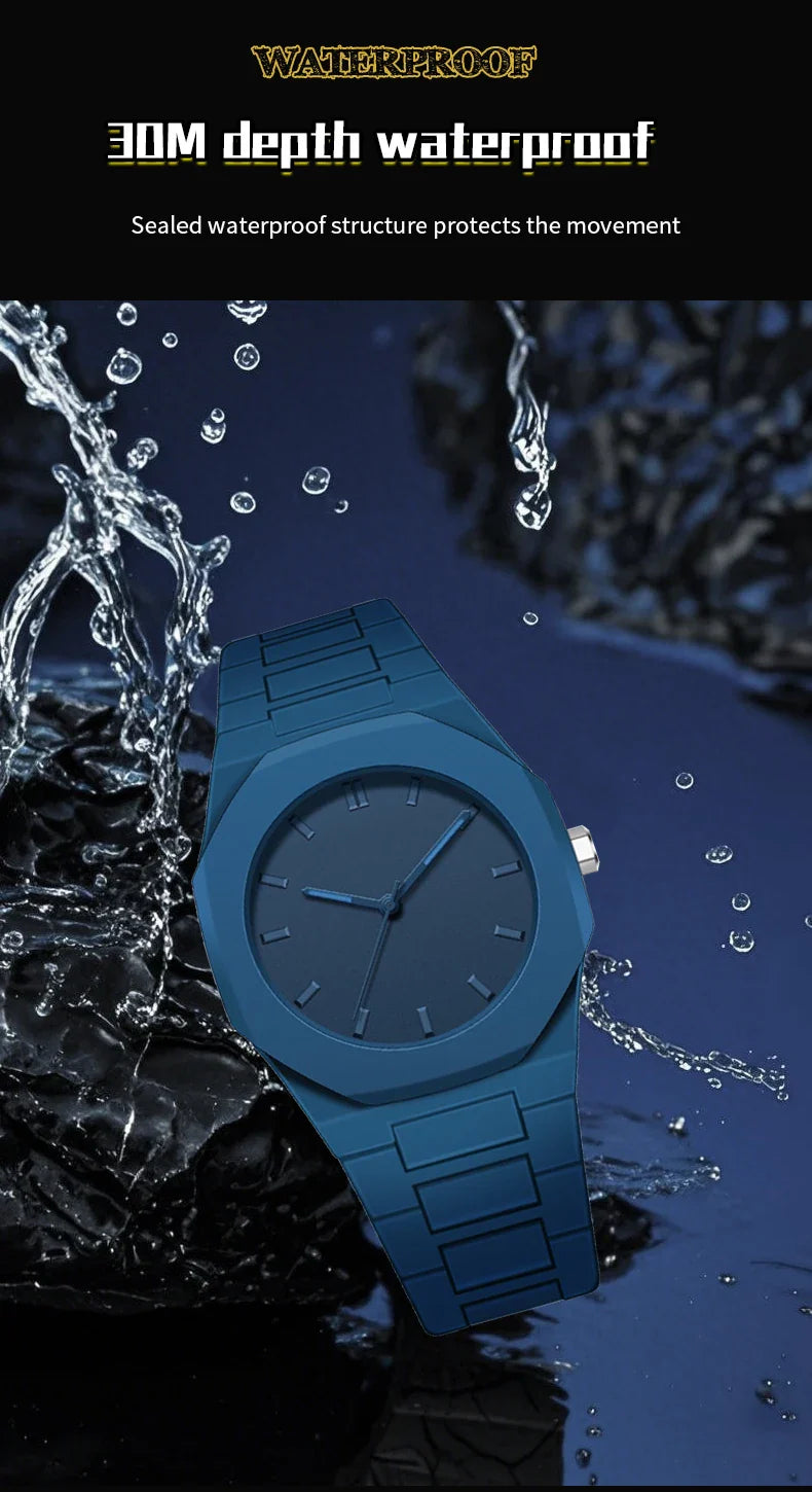 VA VA VOOM Orologio creativo da uomo di marca Moda Silicone Nero Business Style Arabo Digitale Creativo Militare Orologi sportivi al quarzo