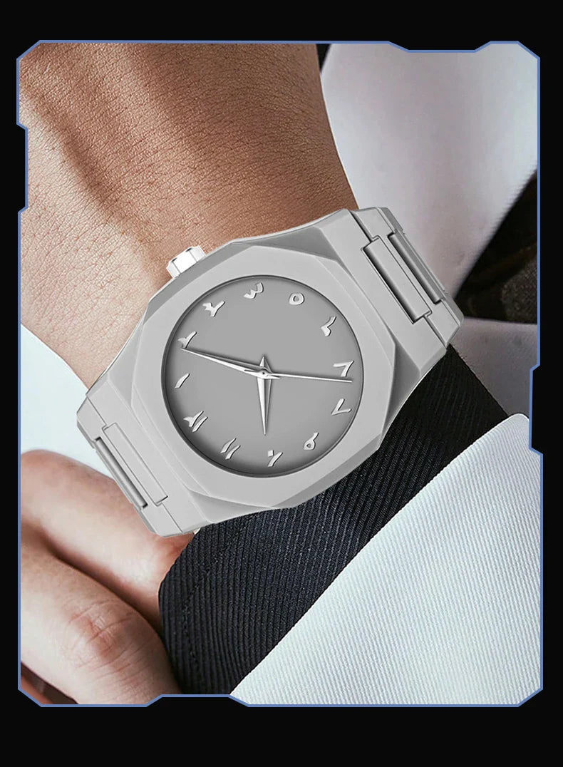 VA VA VOOM Orologio creativo da uomo di marca Moda Silicone Nero Business Style Arabo Digitale Creativo Militare Orologi sportivi al quarzo