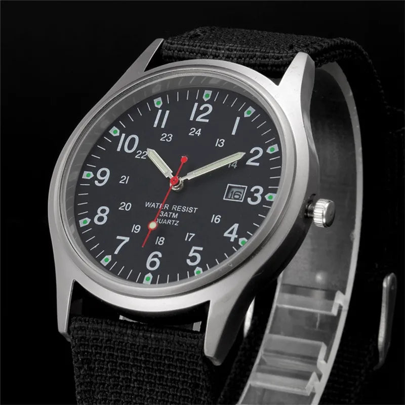 Ragazzi marca orologi economici uomo moda casual cinturino in nylon sport esercito regali data orologio da polso al quarzo fluorescente Relogio Masculino