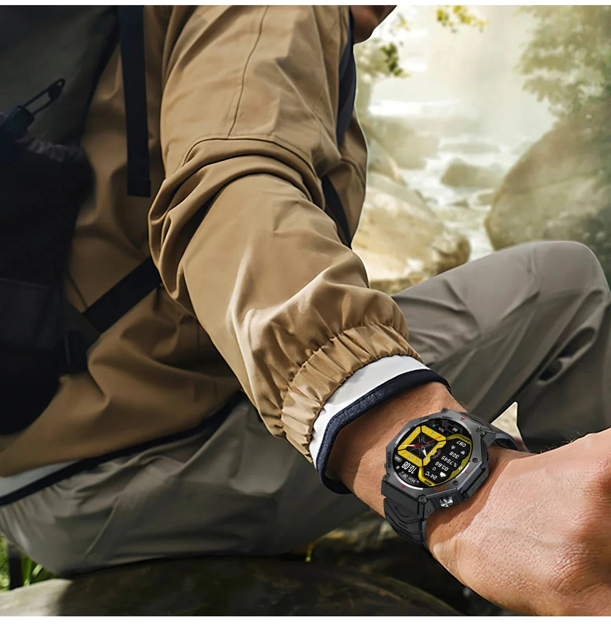 T-Rex 3 Grado Ultra Militare GPS Astuto Della Vigilanza 10ATM Bussola Impermeabile Altimetro Barometrico AMOLED Uomini HD Chiamata Sport Smartwatch