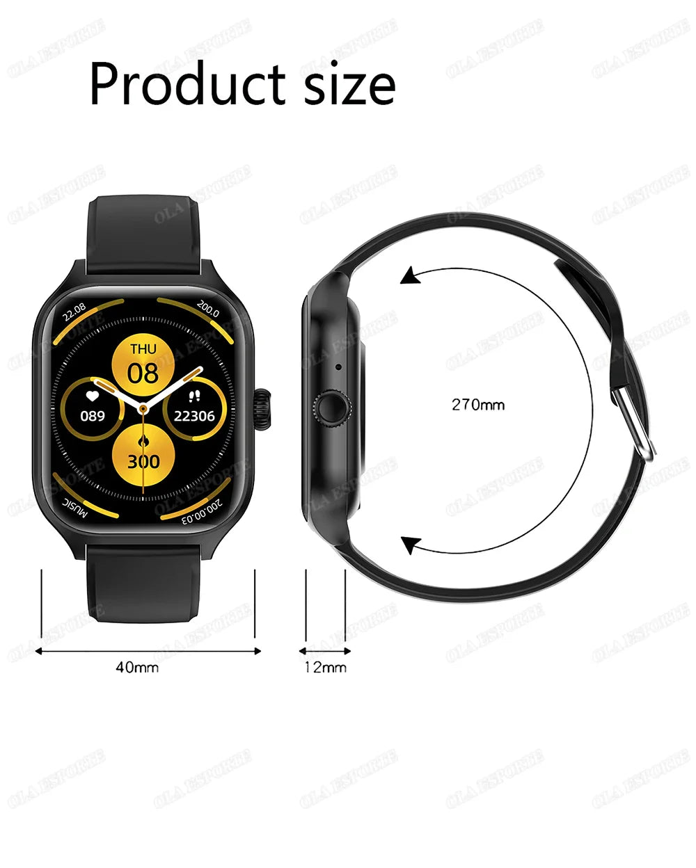 Smartwatch 2025 per Android e iOS, Schermo a Colori da 2,01 Pollici, Risposta alle Chiamate Bluetooth, Orologio Fitness Tracker per Donne e Uomini