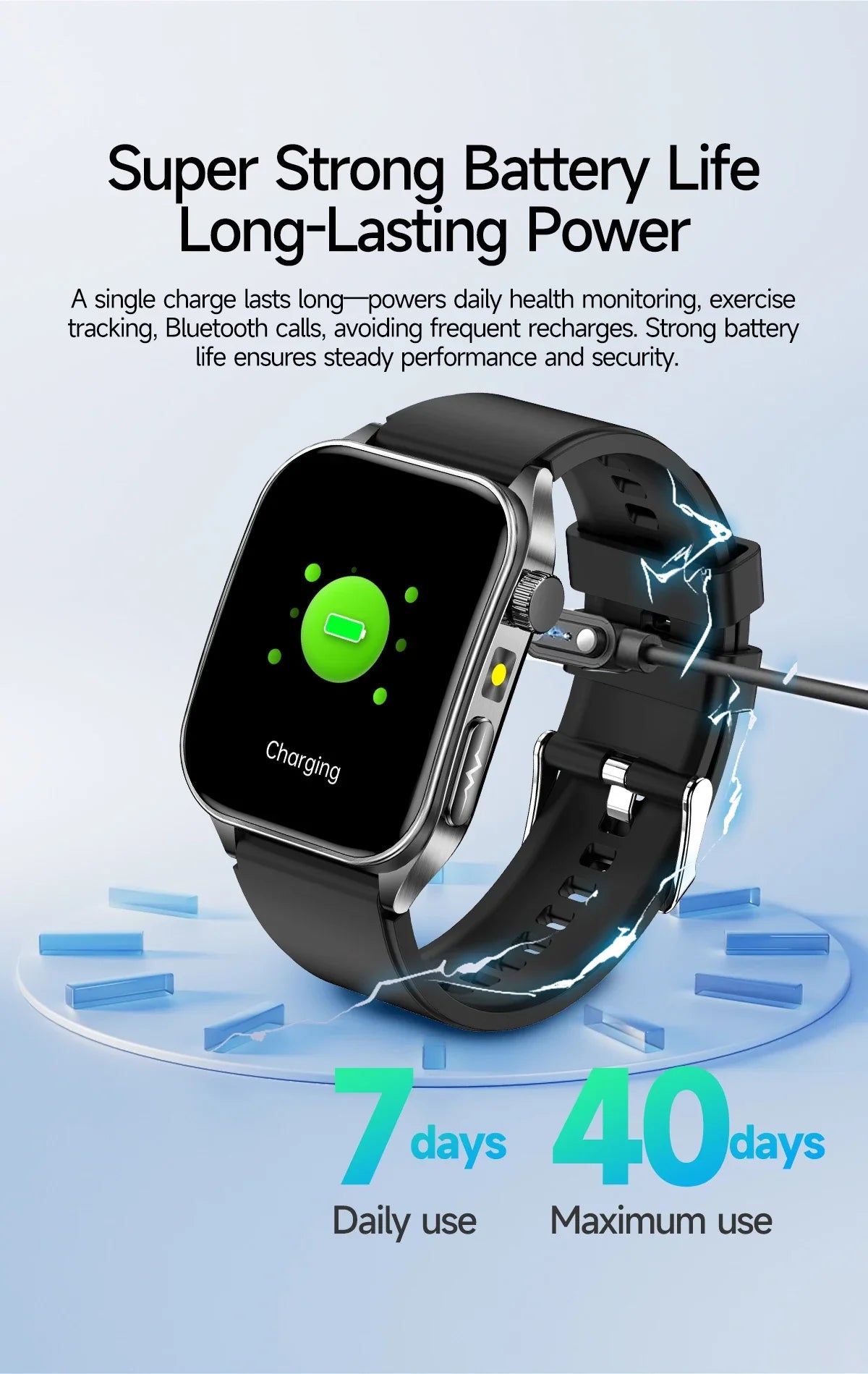 2026 Nuovo 650nm Terapia Laser Grassi nel sangue Acido urico Pressione sanguigna Smart Watch ECG + PPG Preciso Monitor di salute Smartwatch per gli uomini