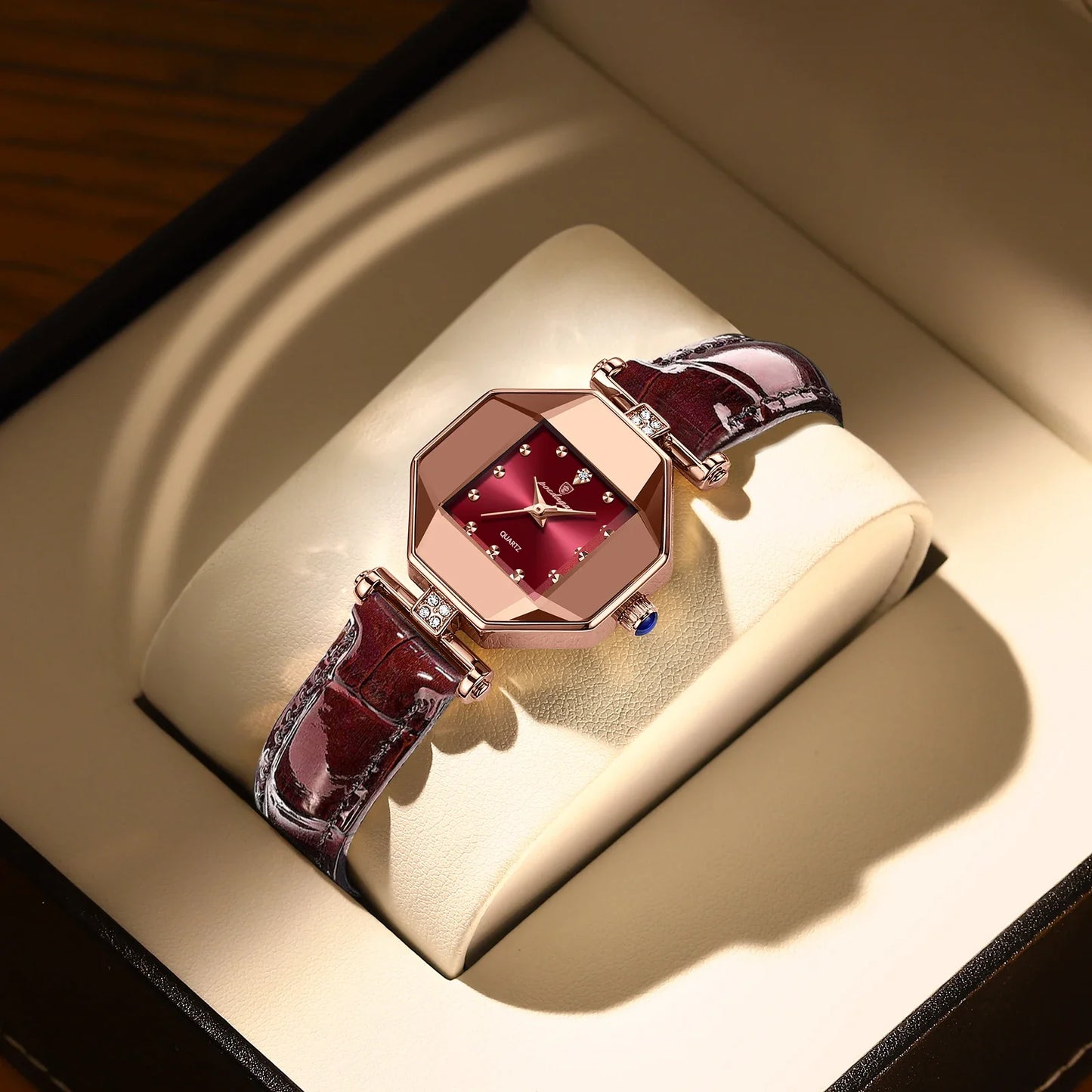 POEDAGAR Orologio da donna di alta qualità Orologi al quarzo in pelle impermeabile per donna Orologio da polso da donna casual di moda di lusso regalo Reloj