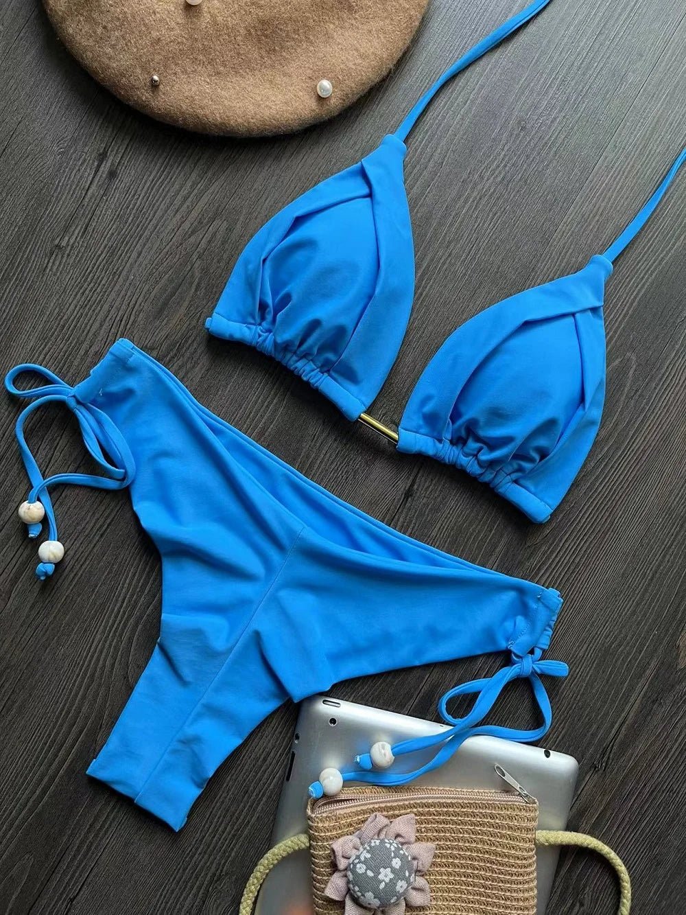 RUOTONGSEPT 2025 Nuovo Sexy Costume da Bagno Triangolare in 13 Colori per Donne, Bikini Brasiliano, Costume Push-Up, Set Bikini da Spiaggia