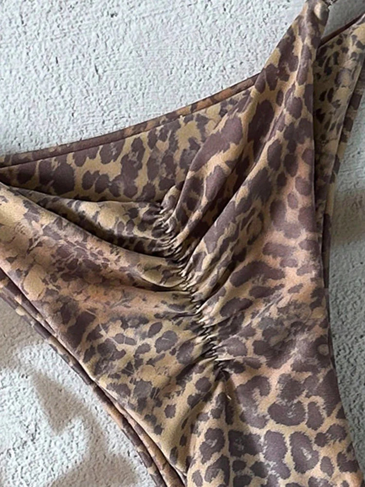 Sexy Leopardo Push Up Bikini Costumi da bagno a due pezzi 2026 Micro Bikini Set Costume da bagno donna Abbigliamento da spiaggia Perizoma Costumi da bagno per donna