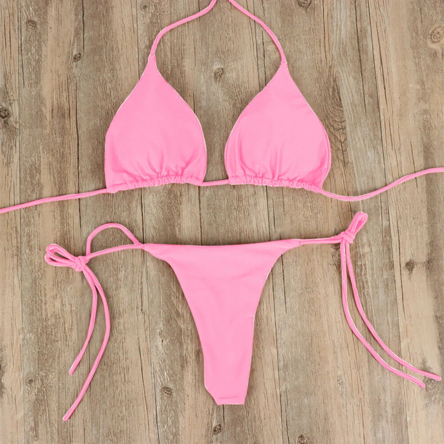 Costume da Bagno Estivo da Donna, Set Bikini Sexy con Reggiseno Imbottito Push-up e Perizoma, Due Pezzi, Abbigliamento da Spiaggia, Costume da Bagno Femminile Sexy