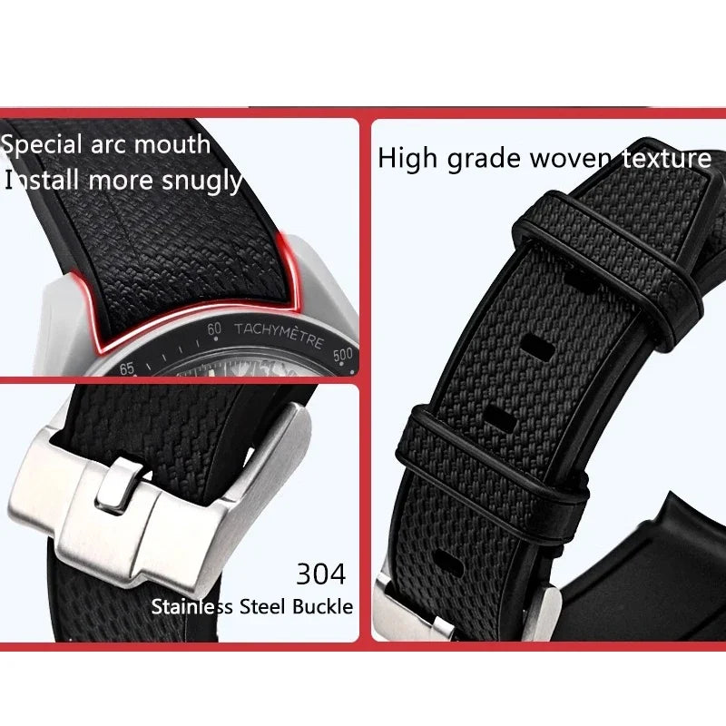 Cinturino in gomma per Swatch X Omega Joint MoonSwatch Cinturino sportivo impermeabile da 20 mm Cinturino con estremità curva in silicone per uomo donna