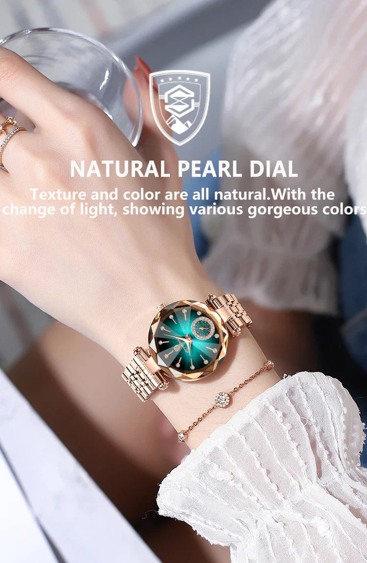 POEDAGAR Orologi al quarzo da donna eleganti di lusso Orologio impermeabile in acciaio inossidabile per donna Orologio da polso da donna alla moda casual reloj