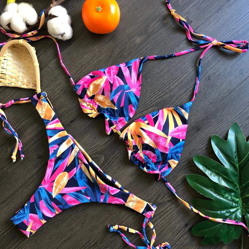 RUOTONGSEPT Bikini da Donna 2022 Nuovo Costume da Bagno Femminile Sexy Set Bikini Push-up per Nuoto e Bagno