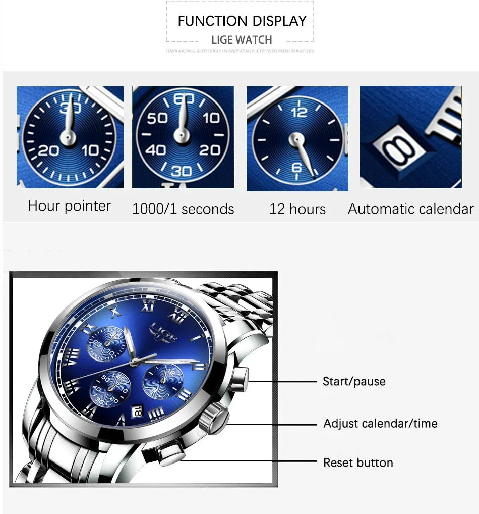 LIGE 2024 nuove donne di moda orologi da donna top brand di lusso creativo bracciale da donna in acciaio orologi orologio impermeabile al quarzo femminile