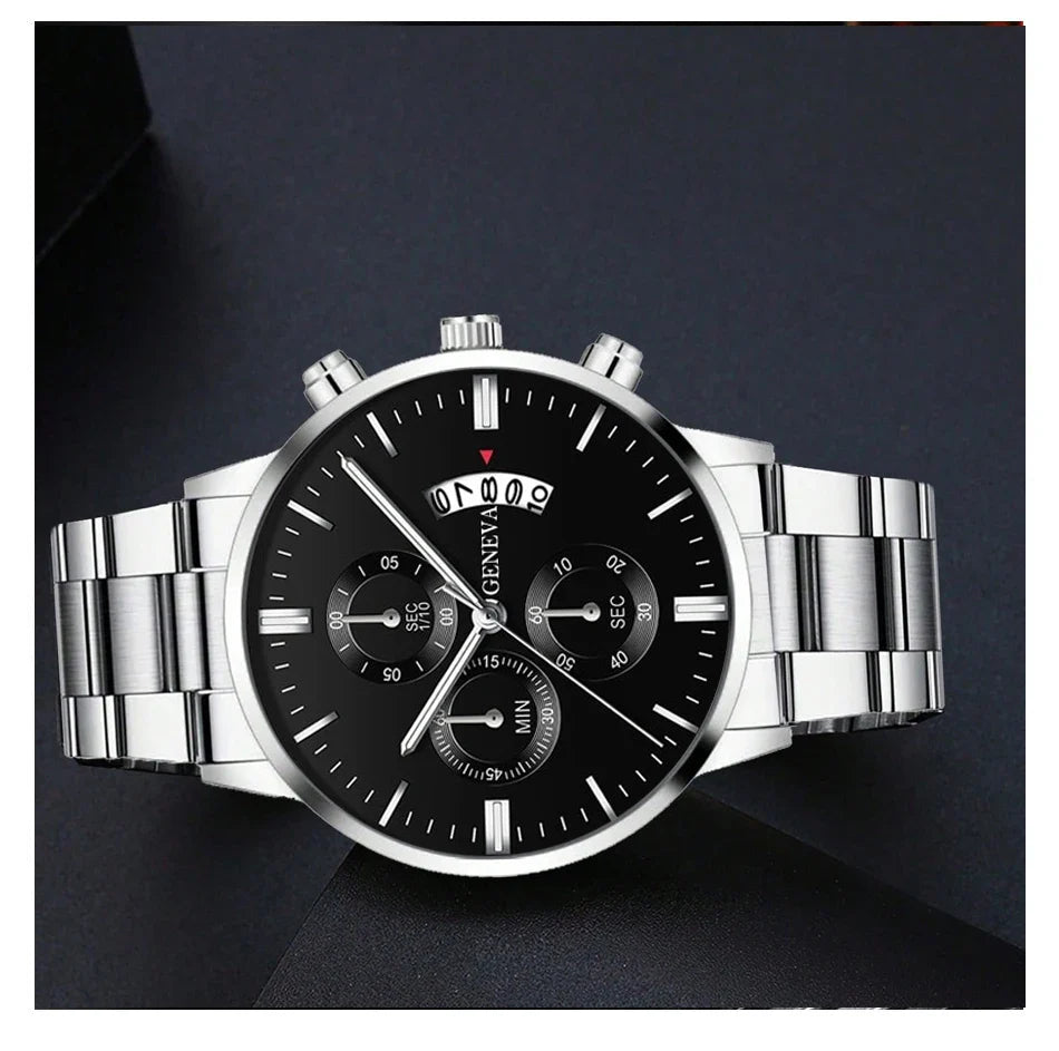 Orologio da uomo alla moda Orologio da polso al quarzo con calendario di lusso Orologi da lavoro Orologio da uomo Orologio da polso con cinturino maschile